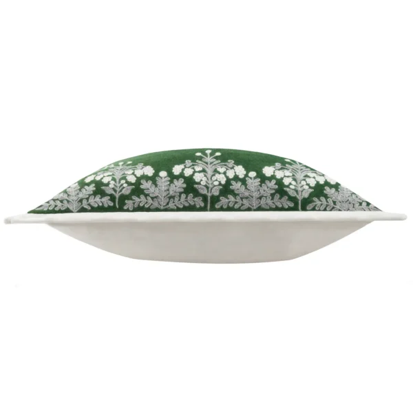 Winter Bloom Embroidered 50cm Cushion - Green by Winter Bloom Embroidered 50cm Cushion - Green from