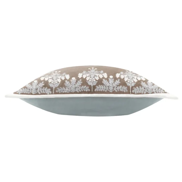 Winter Bloom Embroidered 50cm Cushion - Taupe by Winter Bloom Embroidered 50cm Cushion - Taupe from