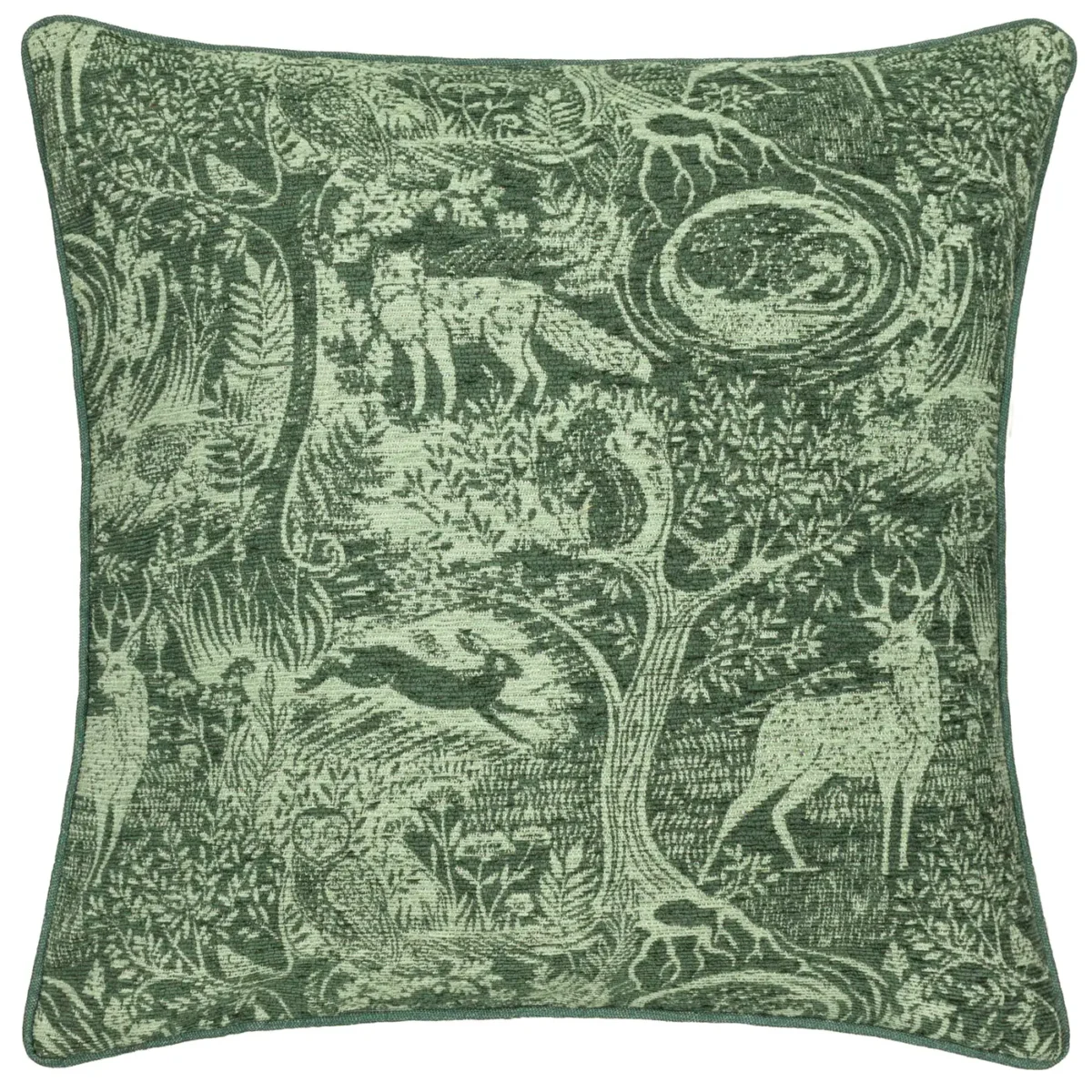 winter woods animal cushion