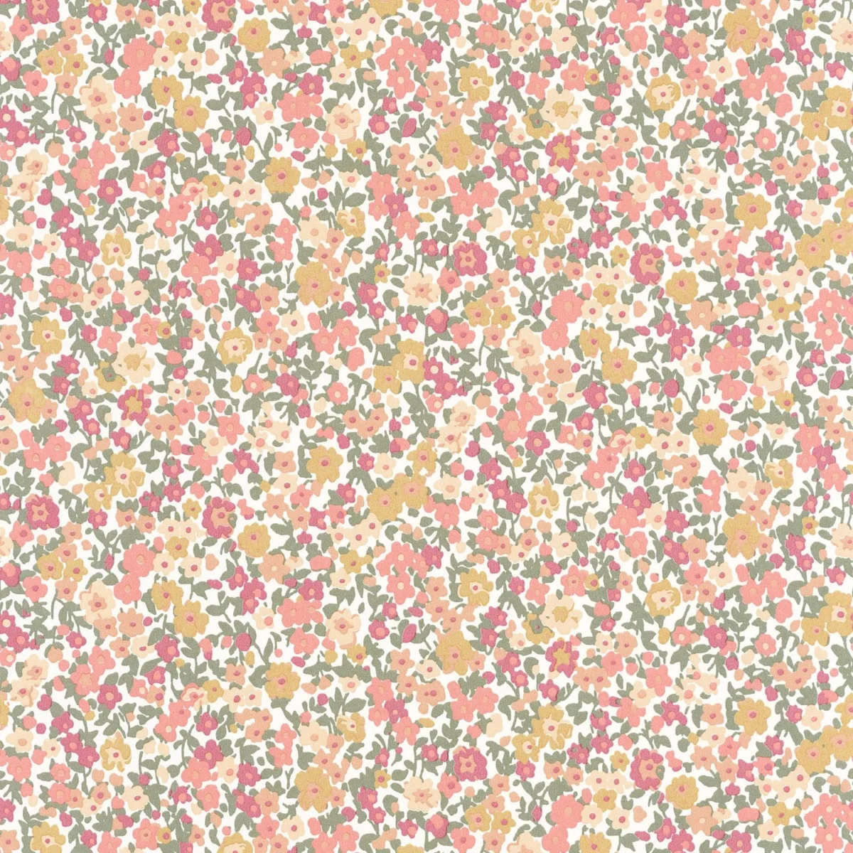orange botanical wallpaper from casadeco