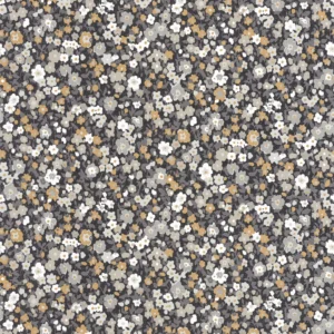 black-grey botanical wallpaper from casadeco