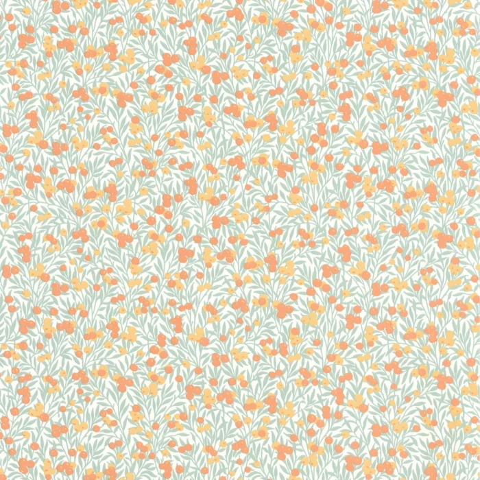 Cherry Wallpaper - Blanc / Corail swatch