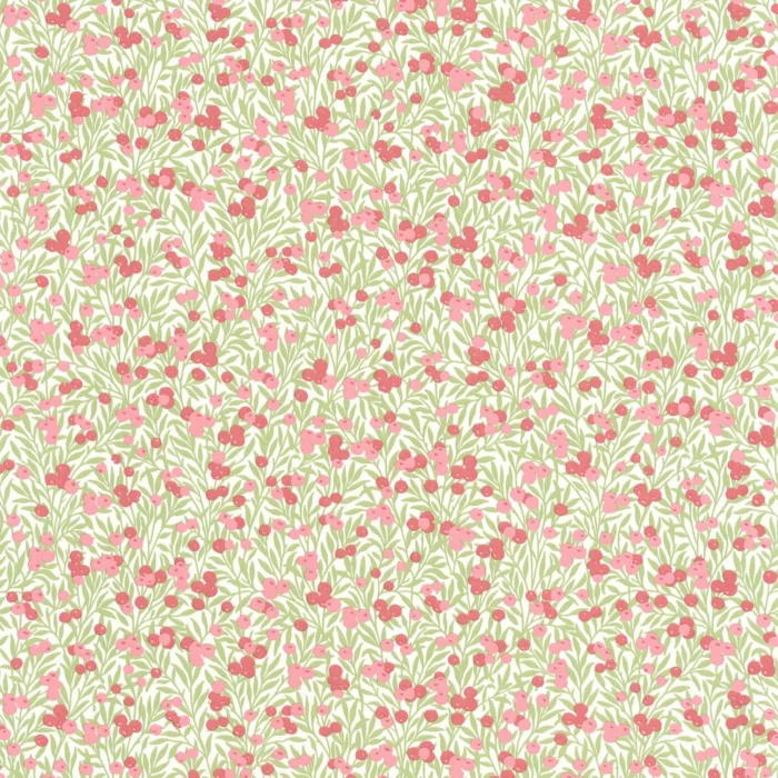 Cherry Wallpaper - Blanc / Rose swatch