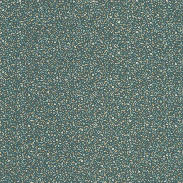 Myosotis Wallpaper - Bleu Paon by blue botanical wallpaper from casadeco