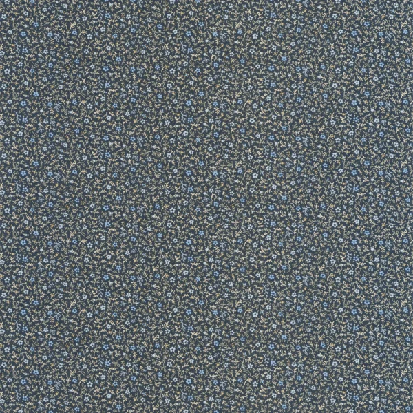 Myosotis Wallpaper - Bleu Nuit by blue botanical wallpaper from casadeco