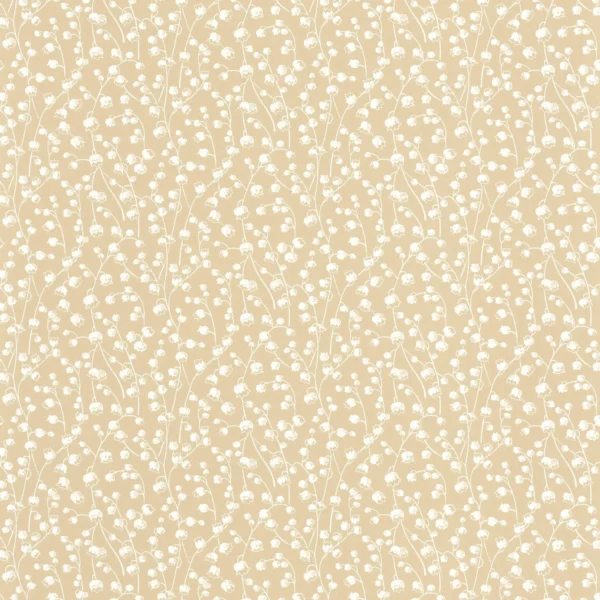 Lily Of The Valley Wallpaper - Ficelle by neutral botanical wallpaper from casadeco