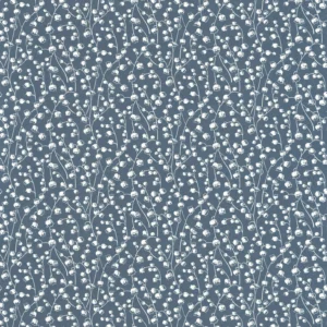 blue botanical wallpaper from casadeco