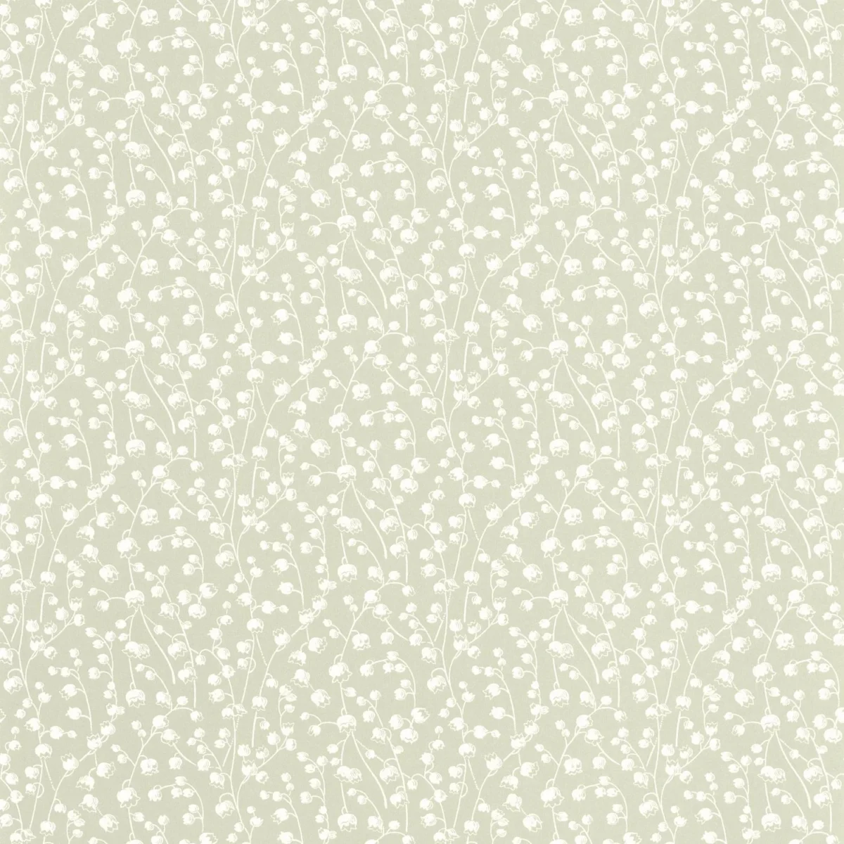 Lily Of The Valley Wallpaper - Vert Sauge by green botanical wallpaper from casadeco