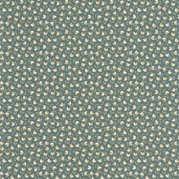 Darwin Tulip Wallpaper - Vert Anglais by green botanical wallpaper from casadeco