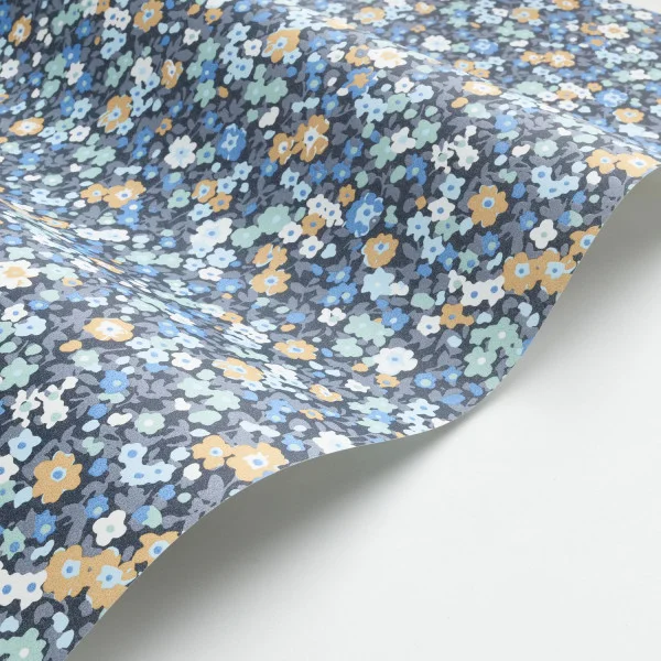 Pansy Wallpaper - Encre / Bleu by blue botanical wallpaper