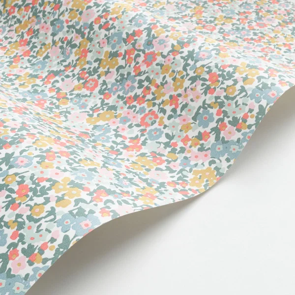 Pansy Wallpaper - Bleu / Rose by multicolour botanical wallpaper
