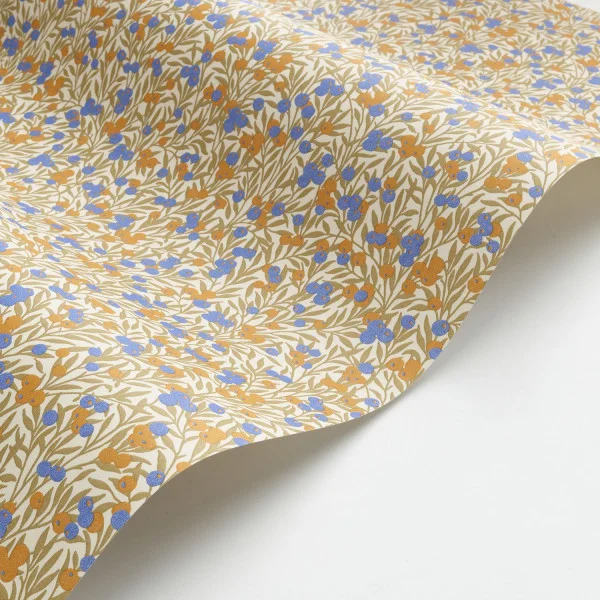 Cherry Wallpaper - Naturel / Bleu by yellow botanical wallpaper