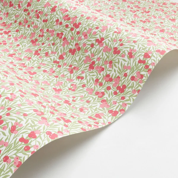 Cherry Wallpaper - Blanc / Rose by green botanical wallpaper