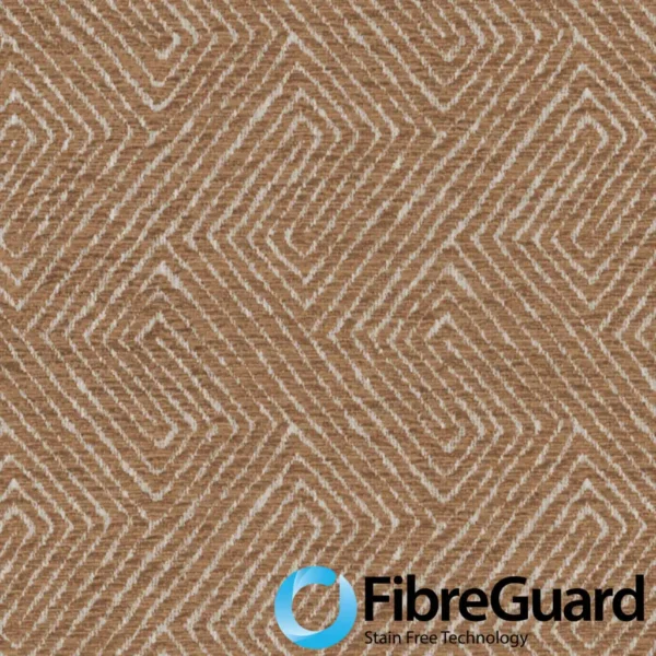 Nemea Fabric - Tan by BROWN GEOMETRIC FABRIC