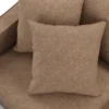BROWN GEOMETRIC FABRIC CUSHION