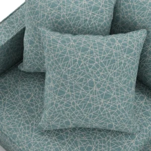 BLUE WEB DESIGN FABRIC CUSHION