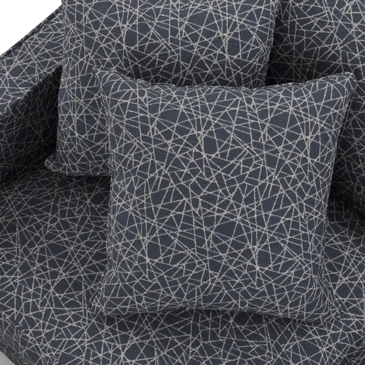 Olympian Fabric - Midnight by DARK BLUE WEB DESIGN FABRIC CUSHION