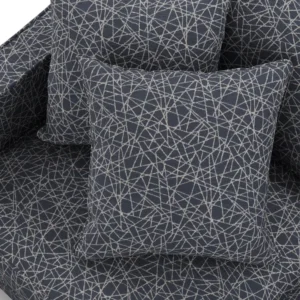 DARK BLUE WEB DESIGN FABRIC CUSHION