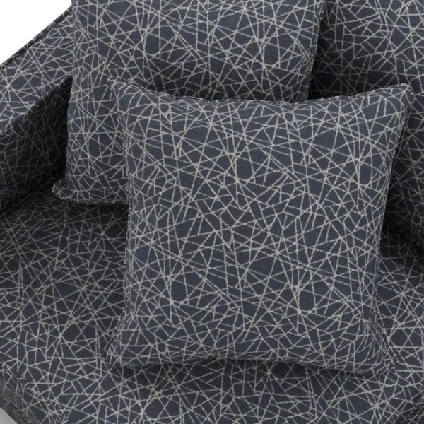 Olympian Fabric - Midnight by DARK BLUE WEB DESIGN FABRIC CUSHION