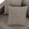 GREY PURPLE WEB DESIGN FABRIC CUSHION