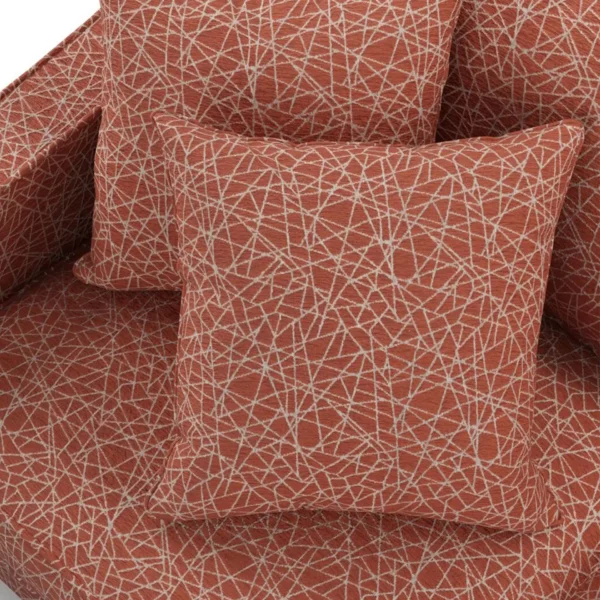 RED WEB DESIGN FABRIC CUSHION