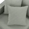GREY BLUE GEOMETRIC FABRIC CUSHION