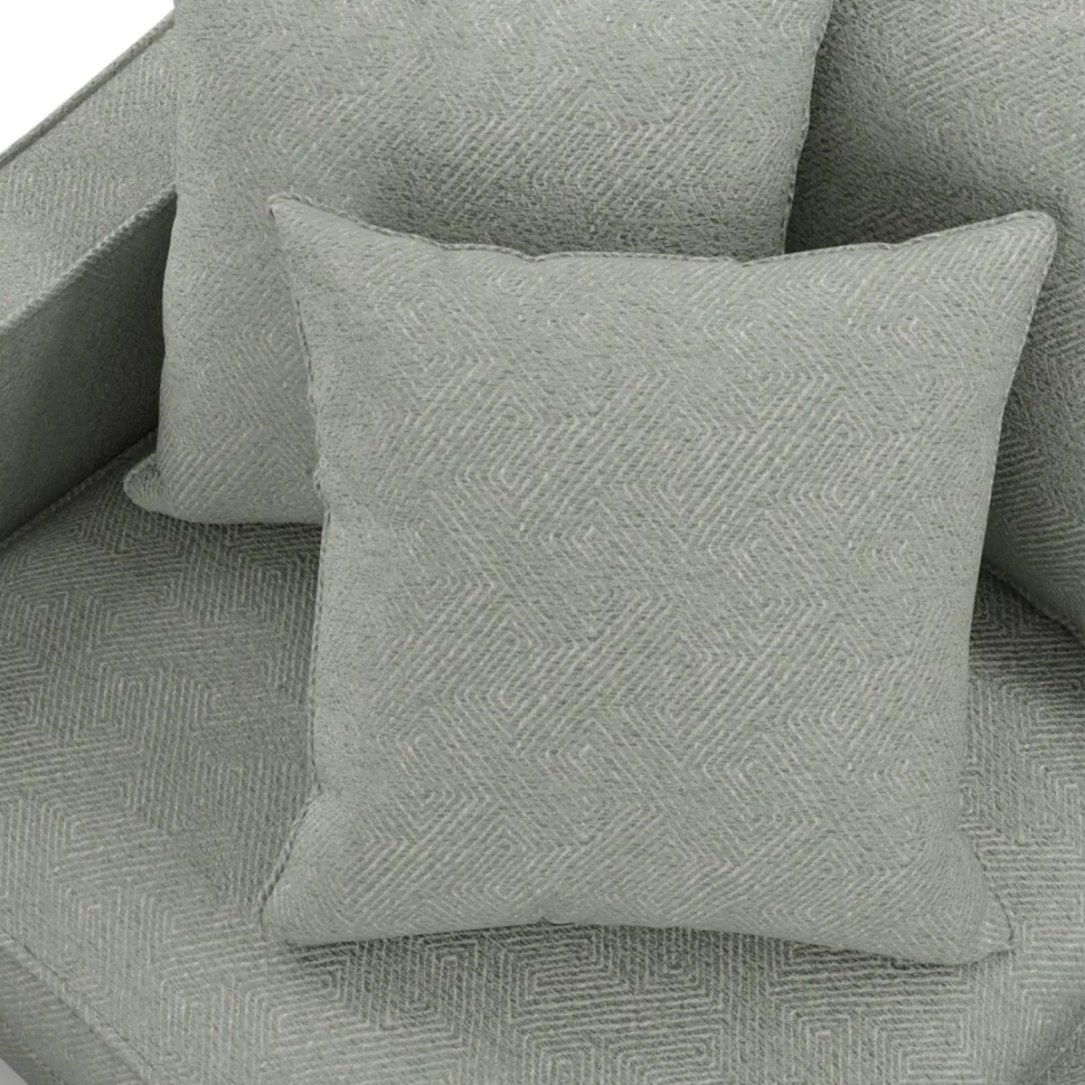 Nemea Fabric - Spa by GREY BLUE GEOMETRIC FABRIC CUSHION