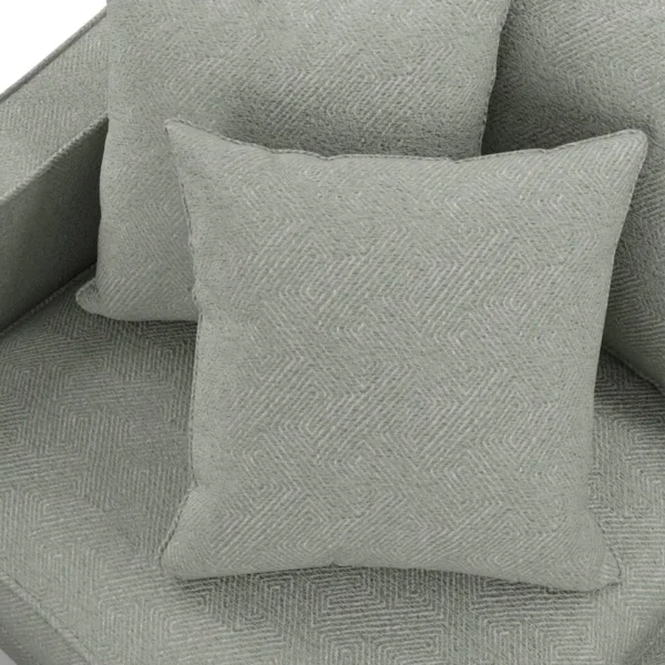 Nemea Fabric - Spa by GREY BLUE GEOMETRIC FABRIC CUSHION