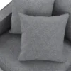 BLUE GEOMETRIC FABRIC CUSHION