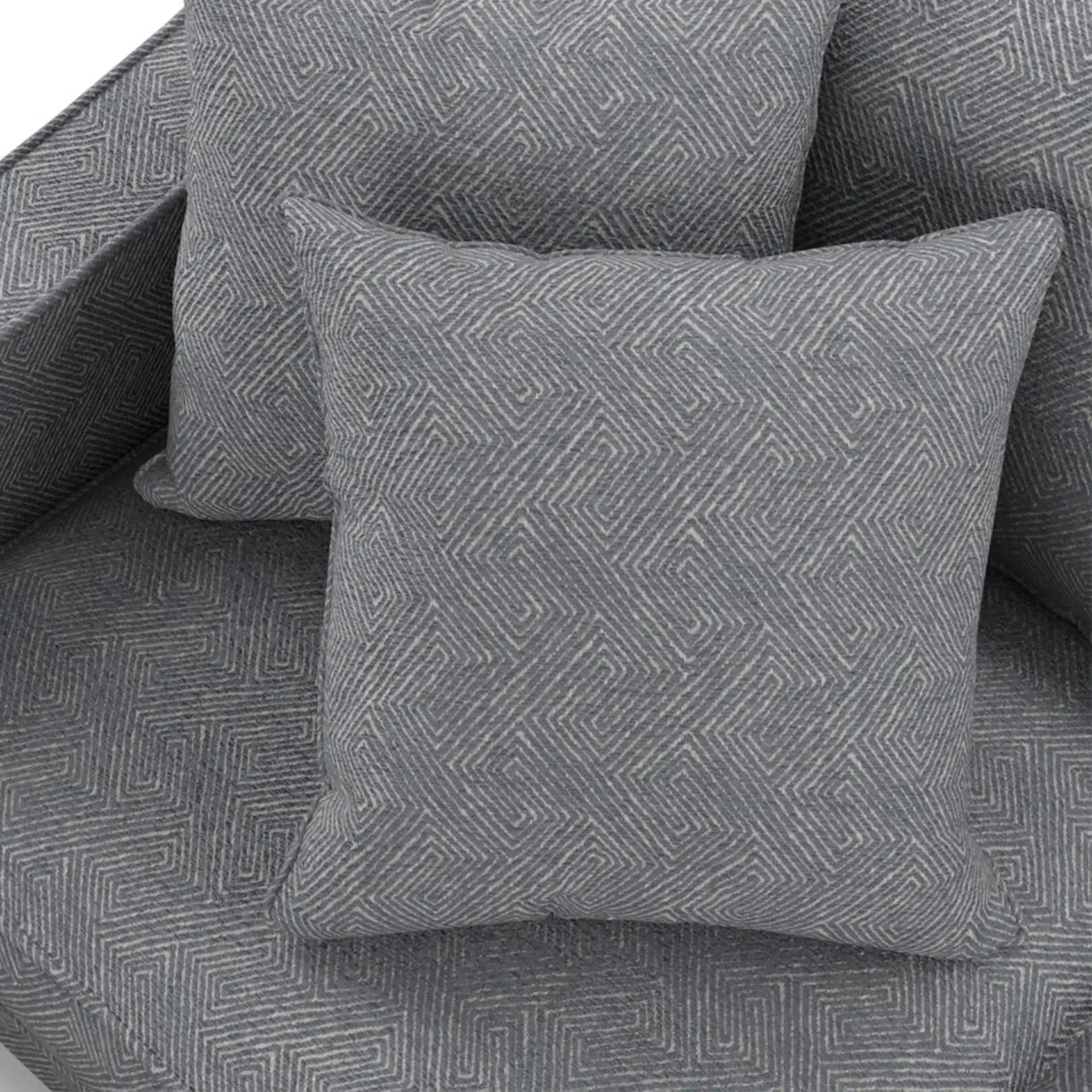 Nemea Fabric - Mineral by BLUE GEOMETRIC FABRIC CUSHION
