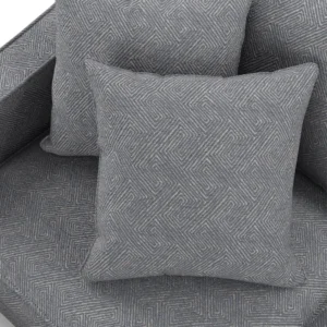 BLUE GEOMETRIC FABRIC CUSHION