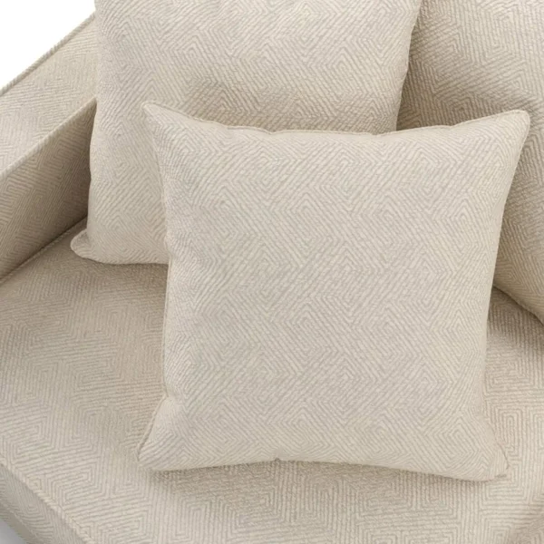 CREAM GEOMETRIC FABRIC CUSHION
