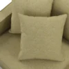 GREEN GEOMETRIC FABRIC CUSHION