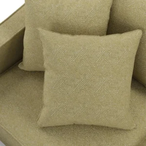 GREEN GEOMETRIC FABRIC CUSHION
