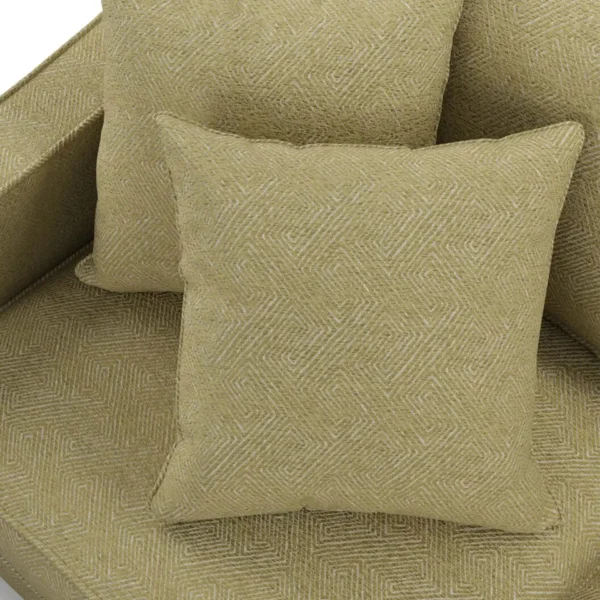 Nemea Fabric - Spring by GREEN GEOMETRIC FABRIC CUSHION