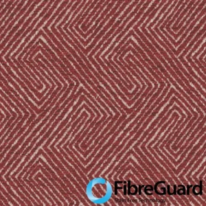 RED GEOMETRIC FABRIC