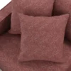 RED GEOMETRIC FABRIC CUSHION