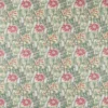 red botanical woven fabric from William Morris & Co