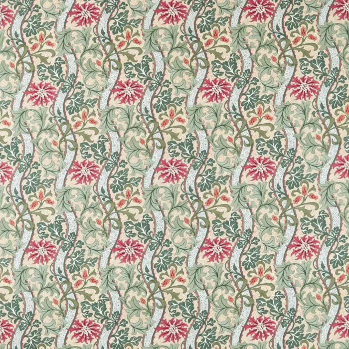 Cornflower Fabric - Russet / Forest swatch