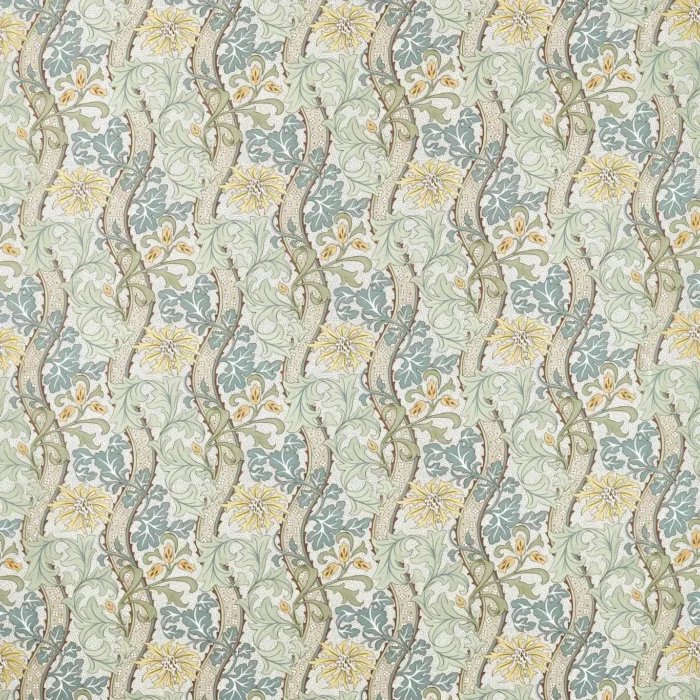 Cornflower Fabric - Lemon / Sage swatch