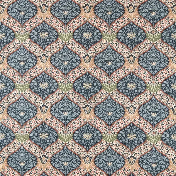 blue botanical cotton fabric from William Morris & Co