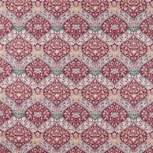 red botanical cotton fabric from William Morris & Co