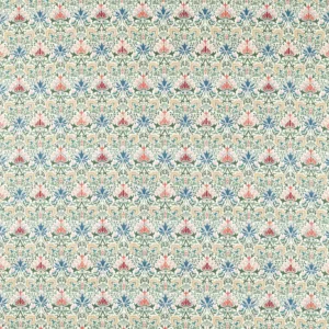 pink botanical linen fabric from William Morris & Co