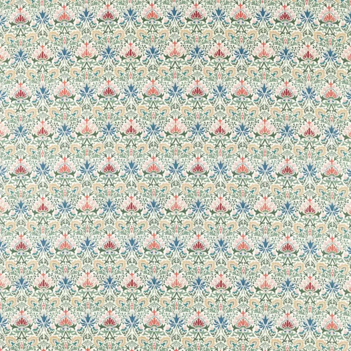 Meda Iris Fabric - Rose / Thyme swatch