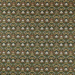 green botanical linen fabric from William Morris & Co