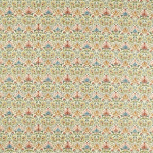 multicolour botanical linen fabric from William Morris & Co