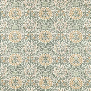 green botanical linen fabric from William Morris & Co