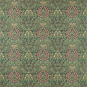 green botanical linen fabric from William Morris & Co