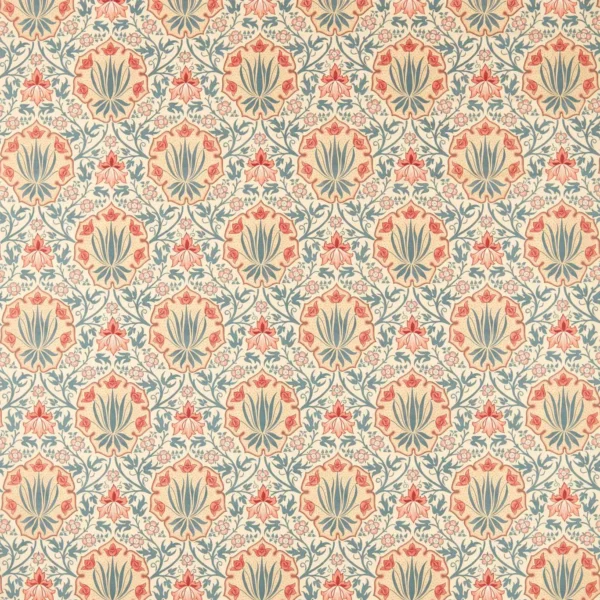 blue botanical linen fabric from William Morris & Co