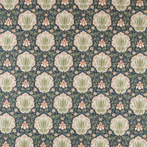 blue botanical linen fabric from William Morris & Co